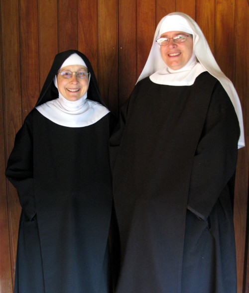 Sister Margaret Joy, novice guardian, with Novice Sister Julian